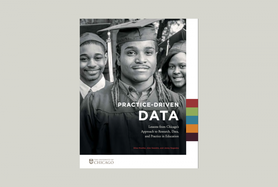 The cover of the paper Practice Driven Data features three students in graduation caps and gowns.