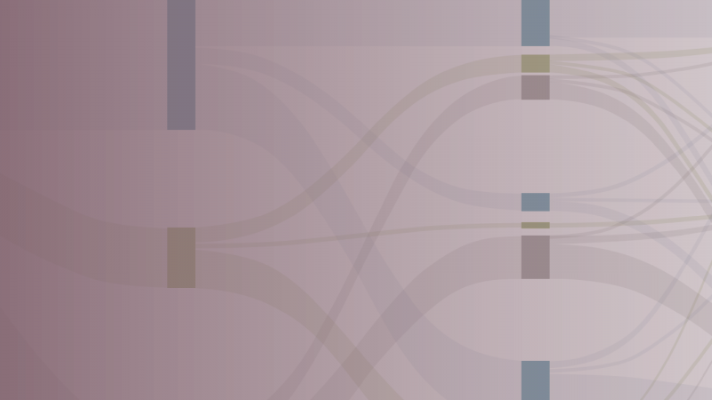 Screenshot of Sankey diagram on the cover of the report with a purple color gradient on top